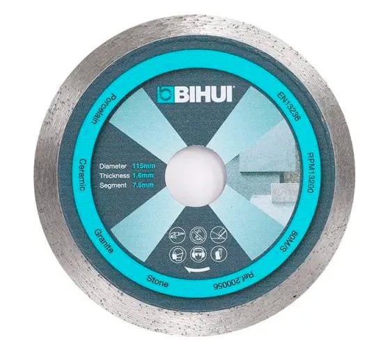 Диск алмазный 115х22.23 мм, толщина 1.6 мм BIHUI DCBG115