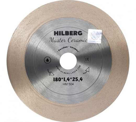Диск алмазный отрезной Master Сeramic (180х1.4х25.4 мм) Hilberg HM504